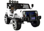 Vaikiškas elektromobilis Jeep, 12 V, 4x45 W, baltas