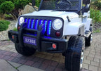 Vaikiškas elektromobilis Jeep, 12 V, 4x45 W, baltas