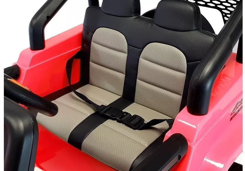 Vaikiškas elektromobilis Jeep, 12 V, 4x45 W, su nuotolinio valdymo pultu, baltas