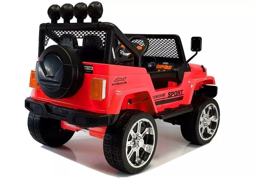 Vaikiškas elektromobilis Jeep, 12 V, 4x45 W, su nuotolinio valdymo pultu, baltas