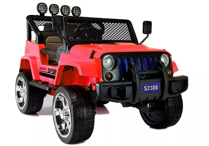 Vaikiškas elektromobilis Jeep, 12 V, 4x45 W, su nuotolinio valdymo pultu, baltas