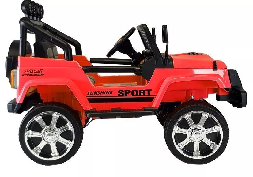 Vaikiškas elektromobilis Jeep, 12 V, 4x45 W, su nuotolinio valdymo pultu, baltas