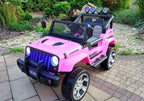 Vaikiškas elektromobilis Jeep, 12 V, 4x45W, rožinis