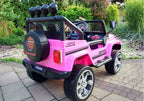 Vaikiškas elektromobilis Jeep, 12 V, 4x45W, rožinis