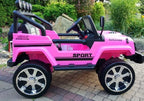 Vaikiškas elektromobilis Jeep, 12 V, 4x45W, rožinis