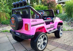 Vaikiškas elektromobilis Jeep, 12 V, 4x45W, rožinis