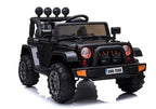 Vaikiškas elektromobilis Jeep, 12 V, 4x45W, su nuotolinio valdymo pultu, juodas