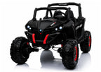 Vaikiškas elektromobilis Jeep, 12 V, 4x45W, su odine sėdyne, juodas