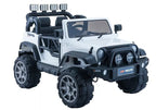 Vaikiškas elektromobilis Jeep, 12 V, su nuotolinio valdymo pultu, baltas