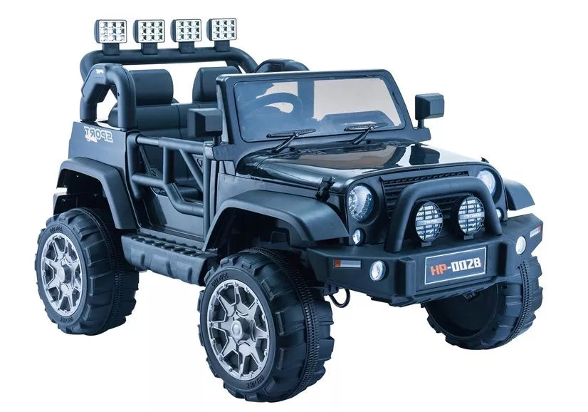 Vaikiškas elektromobilis Jeep, 12 V, su nuotolinio valdymo pultu, juodas