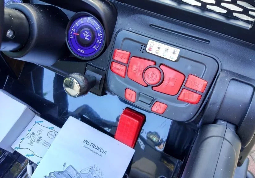 Vaikiškas elektromobilis Jeep, 12 V, su nuotolinio valdymo pultu, juodas