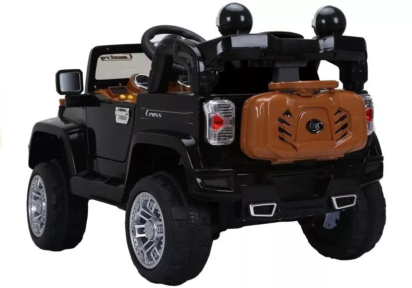 Vaikiškas elektromobilis Jeep, 12 V, su nuotolinio valdymo pultu, juodas