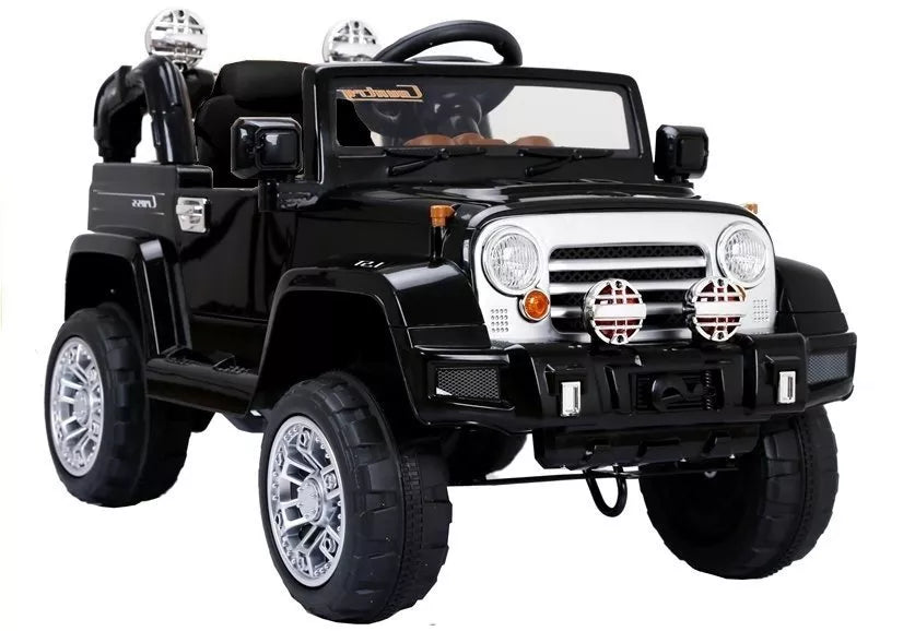 Vaikiškas elektromobilis Jeep, 12 V, su nuotolinio valdymo pultu, juodas
