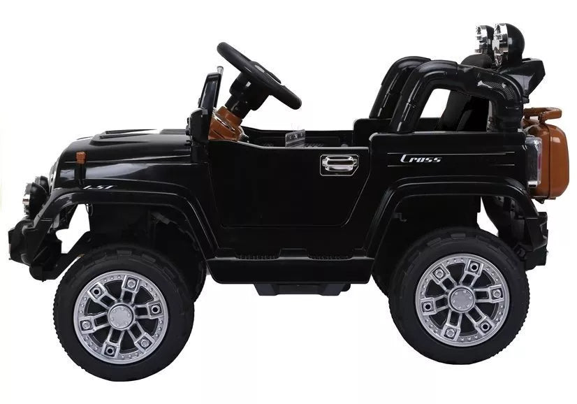 Vaikiškas elektromobilis Jeep, 12 V, su nuotolinio valdymo pultu, juodas