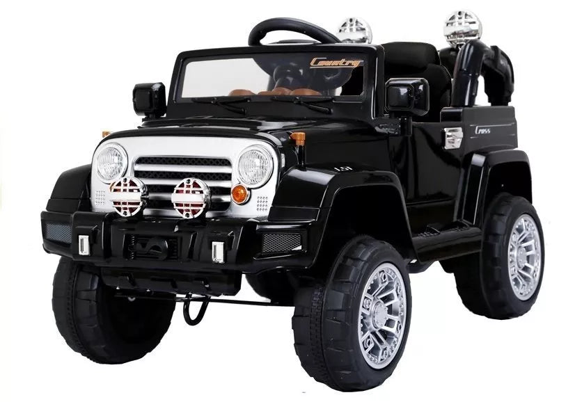 Vaikiškas elektromobilis Jeep, 12 V, su nuotolinio valdymo pultu, juodas