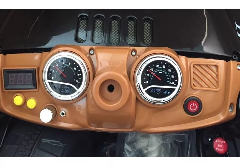 Vaikiškas elektromobilis Jeep, 12 V, su nuotolinio valdymo pultu, juodas