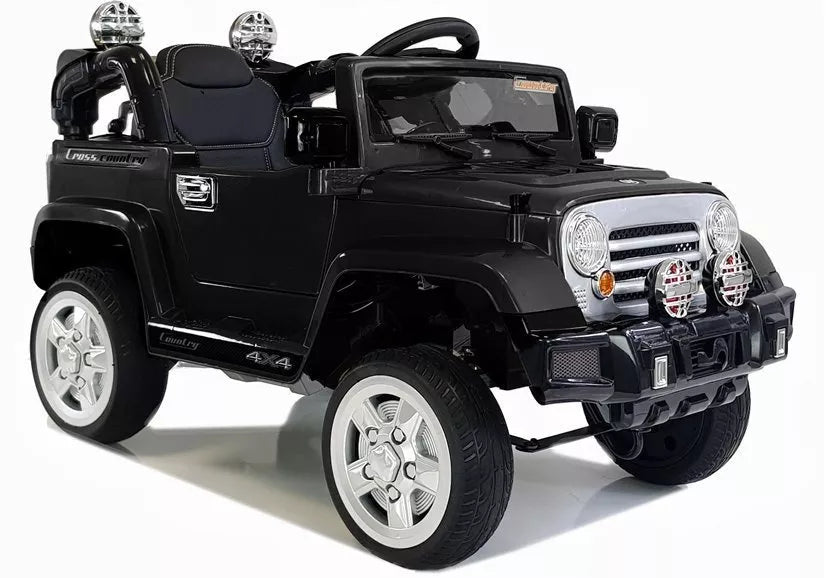 Vaikiškas elektromobilis Jeep, 12 V, su nuotolinio valdymo pultu, juodas