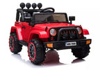 Vaikiškas elektromobilis Jeep, 12 V, su nuotolinio valdymo pultu, raudonas