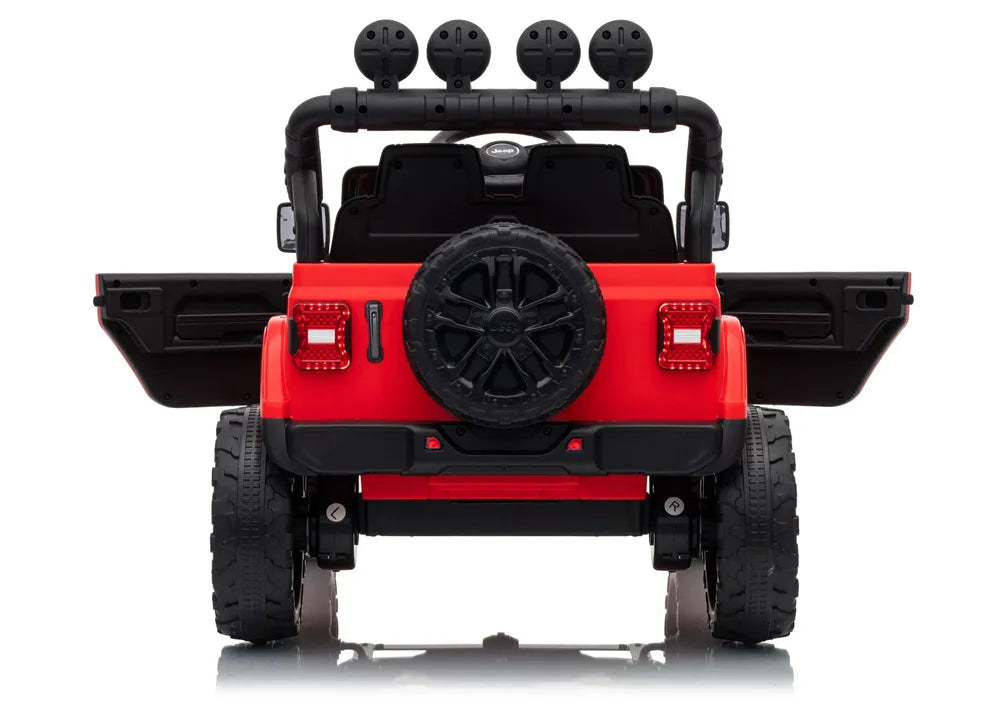 Vaikiškas elektromobilis Jeep, 24 V, 30 kg apkrova, raudonas