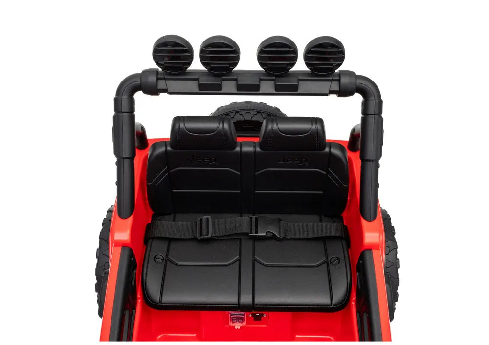Vaikiškas elektromobilis Jeep, 24 V, 30 kg apkrova, raudonas