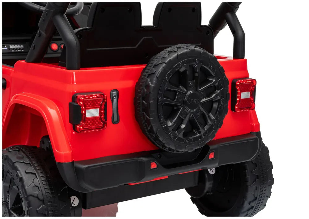 Vaikiškas elektromobilis Jeep, 24 V, 30 kg apkrova, raudonas