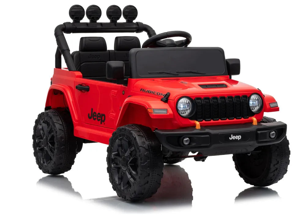 Vaikiškas elektromobilis Jeep, 24 V, 30 kg apkrova, raudonas