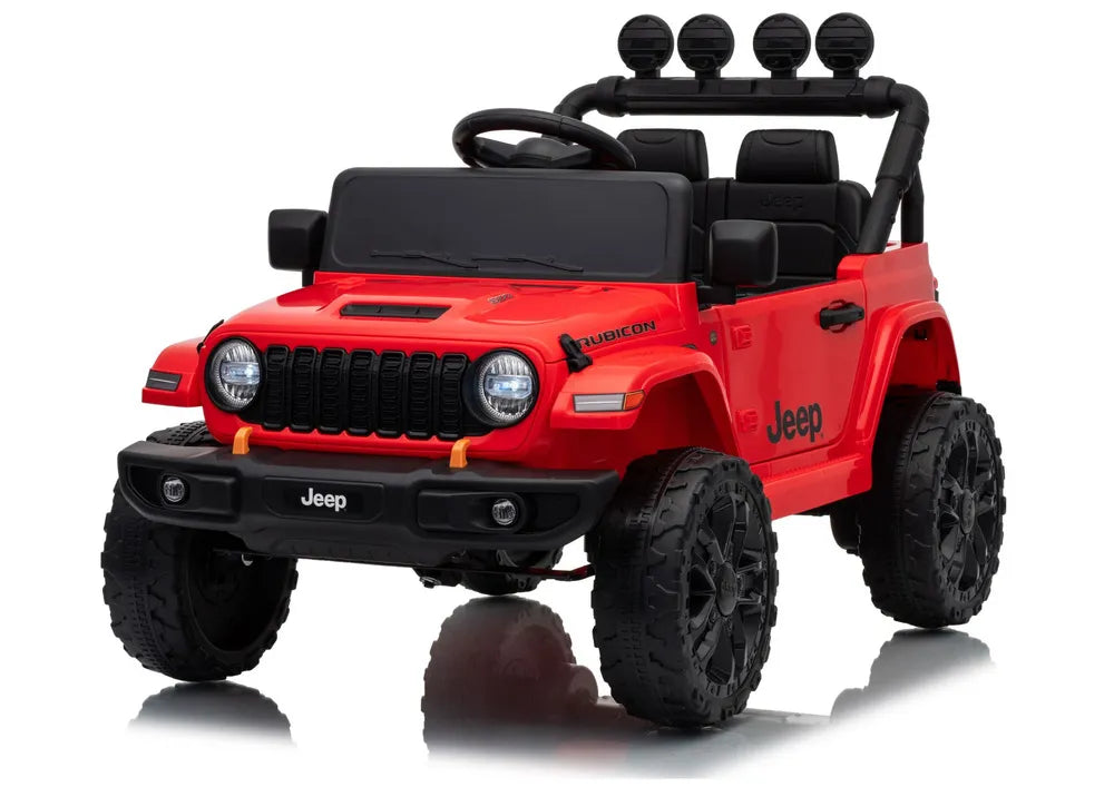 Vaikiškas elektromobilis Jeep, 24 V, 30 kg apkrova, raudonas