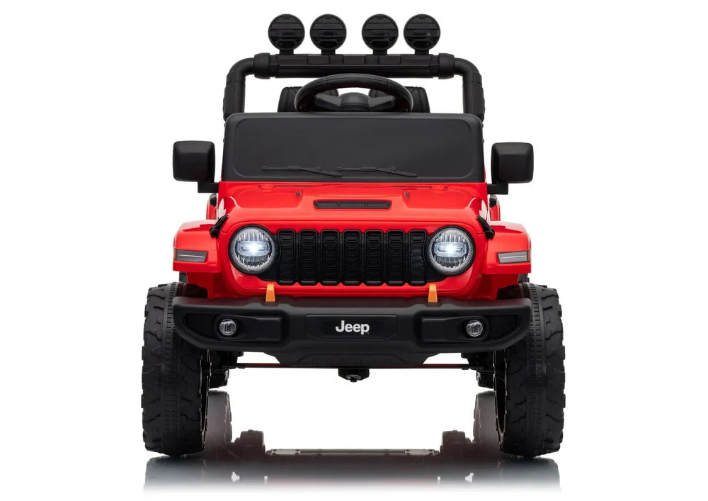 Vaikiškas elektromobilis Jeep, 24 V, 30 kg apkrova, raudonas