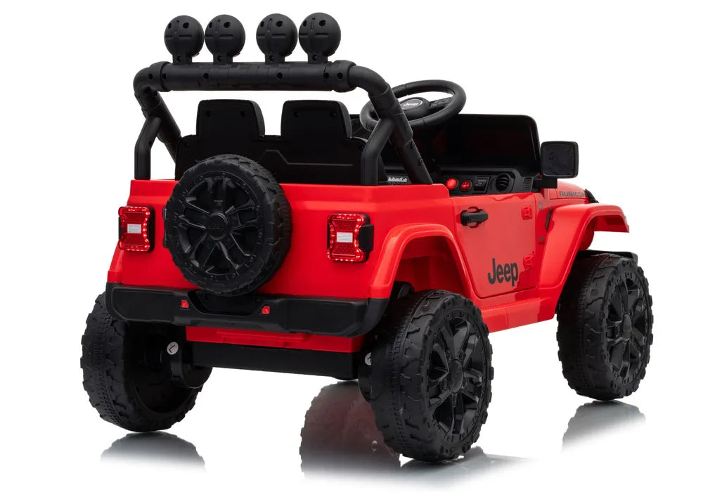 Vaikiškas elektromobilis Jeep, 24 V, 30 kg apkrova, raudonas