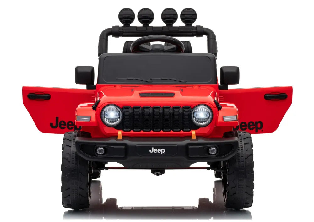 Vaikiškas elektromobilis Jeep, 24 V, 30 kg apkrova, raudonas