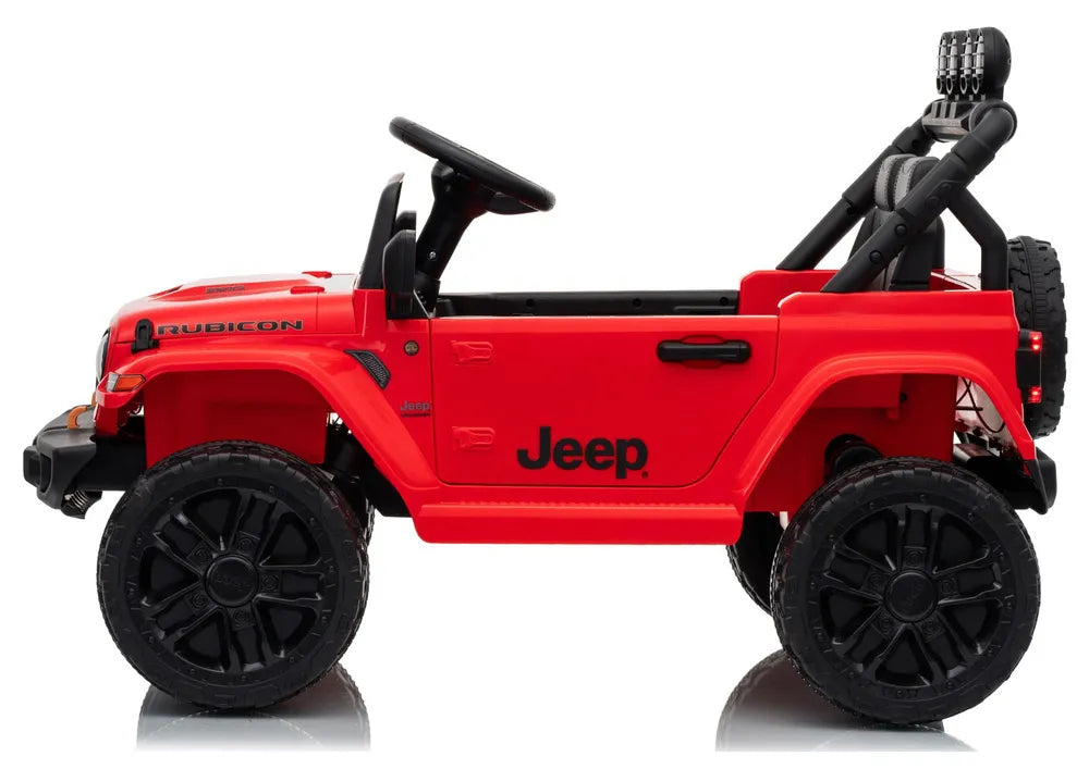 Vaikiškas elektromobilis Jeep, 24 V, 30 kg apkrova, raudonas