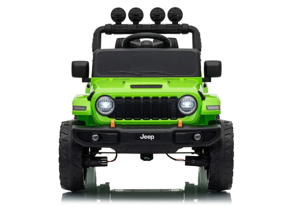 Vaikiškas elektromobilis Jeep, 24 V, 30 kg apkrova, su pultu, žalias