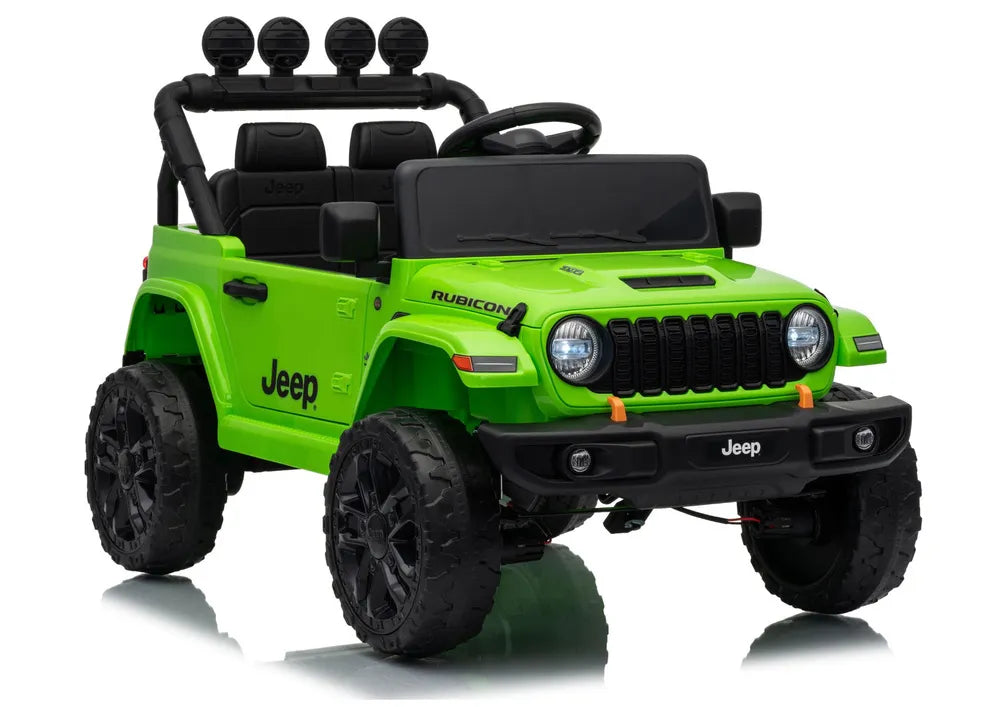 Vaikiškas elektromobilis Jeep, 24 V, 30 kg apkrova, su pultu, žalias