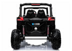 Vaikiškas elektromobilis Jeep, 24 V, 4x45 W, su eko-odos sėdyne, žalias kamufliažinis