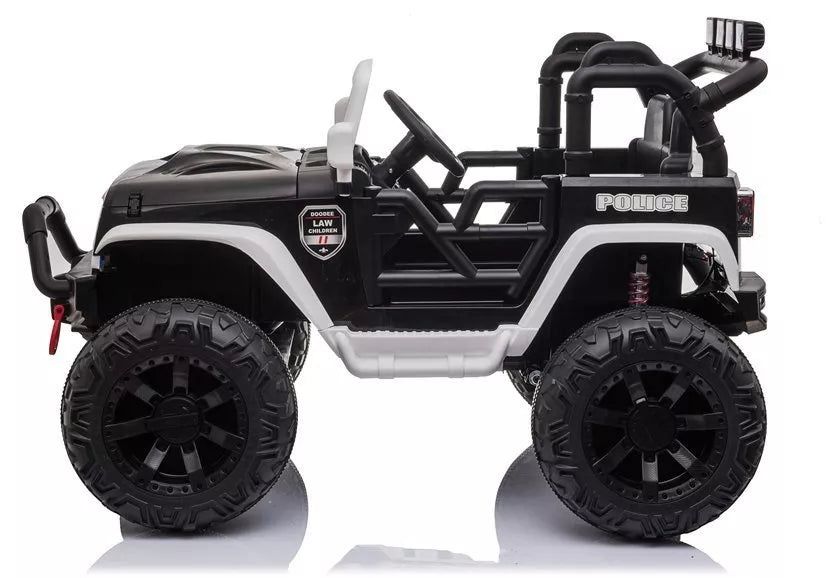 Vaikiškas elektromobilis Jeep, 24 V, su nuotolinio valdymo pultu, baltas