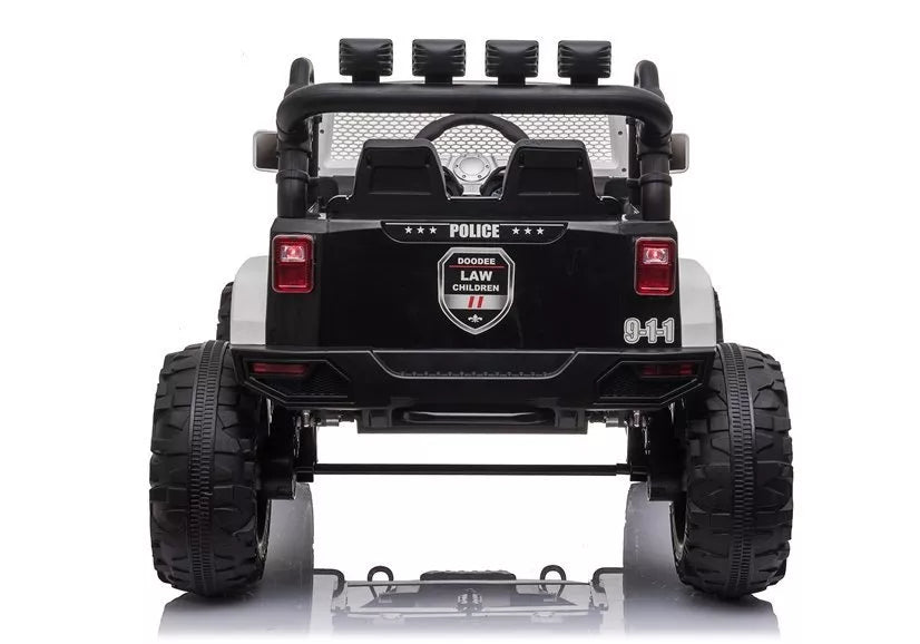 Vaikiškas elektromobilis Jeep, 24 V, su nuotolinio valdymo pultu, baltas