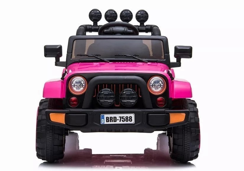 Vaikiškas elektromobilis Jeep BRD-7588, 12 V, 4 × 45 W, rožinis