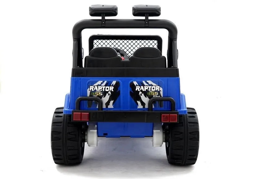 Vaikiškas elektromobilis Jeep Raptor, 12 V, 2 × 45 W, mėlynas
