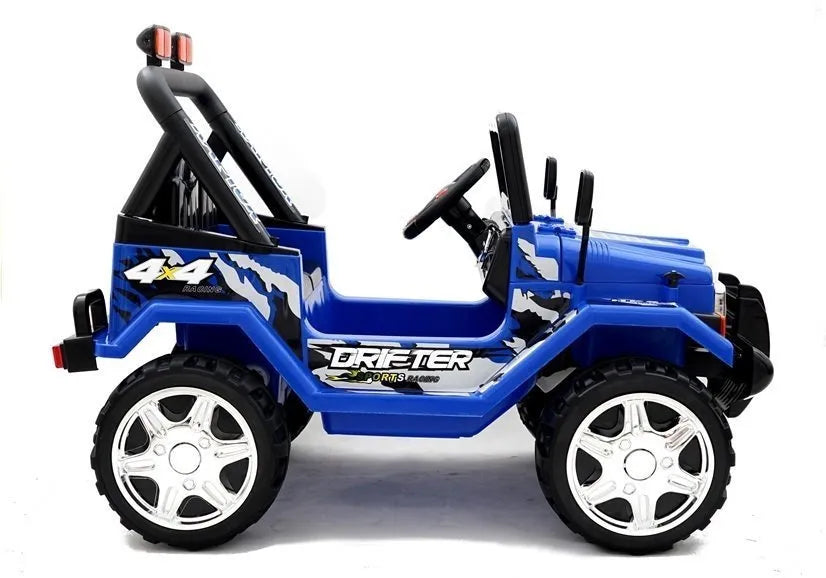Vaikiškas elektromobilis Jeep Raptor, 12 V, 2 × 45 W, mėlynas