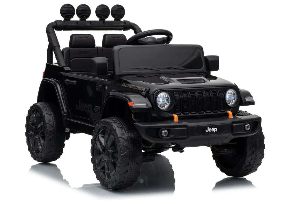 Vaikiškas elektromobilis Jeep Rubicon, 24 V, juodas