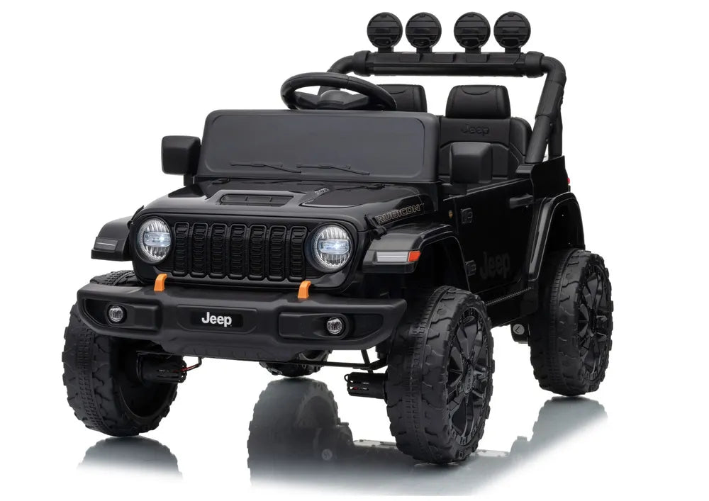 Vaikiškas elektromobilis Jeep Rubicon, 24 V, juodas