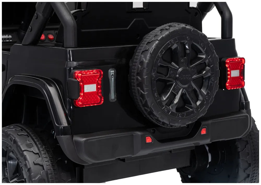 Vaikiškas elektromobilis Jeep Rubicon, 24 V, juodas