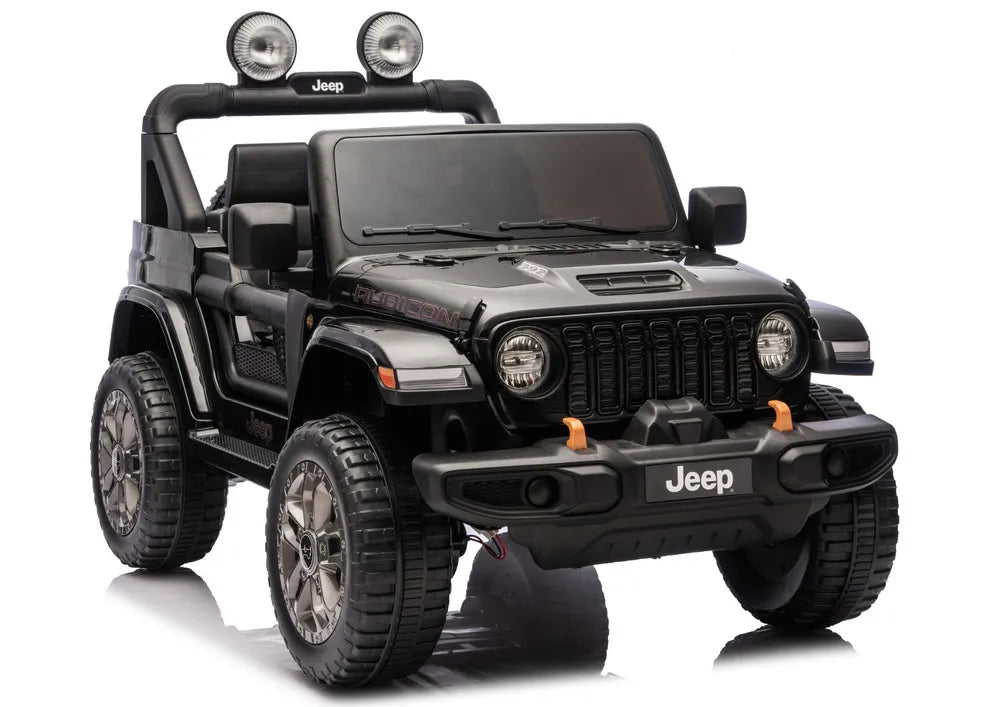 Vaikiškas elektromobilis Jeep Rubicon, 24 V, juodas