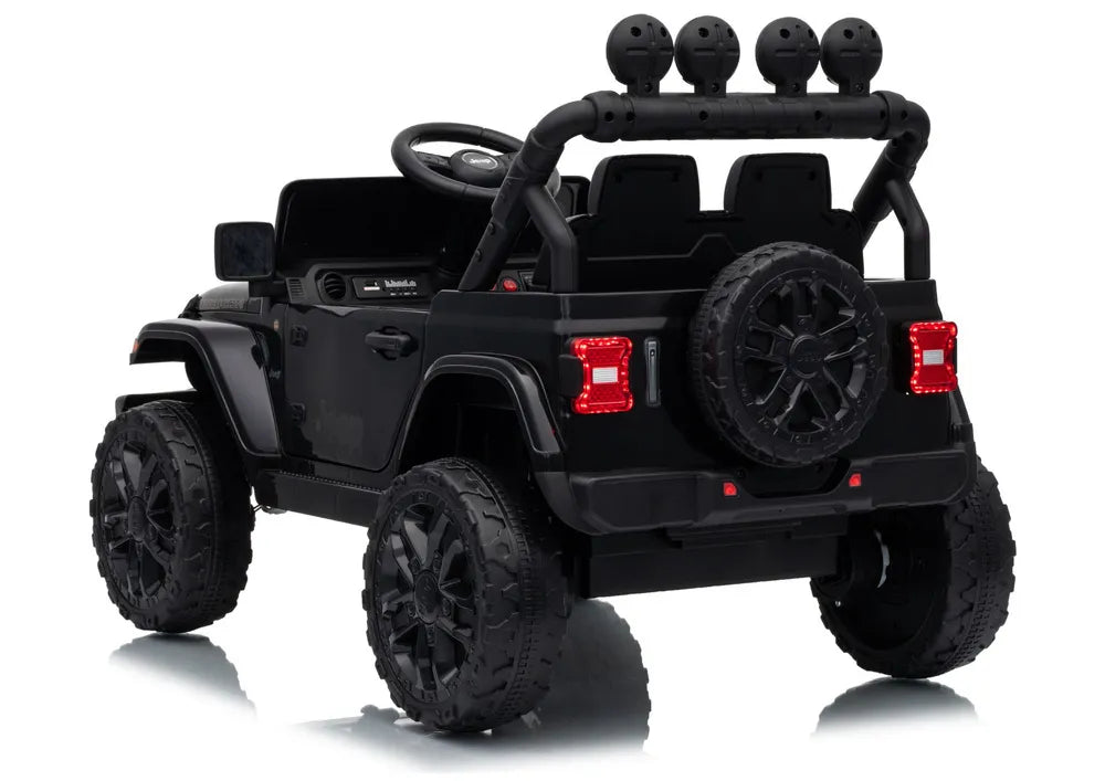 Vaikiškas elektromobilis Jeep Rubicon, 24 V, juodas