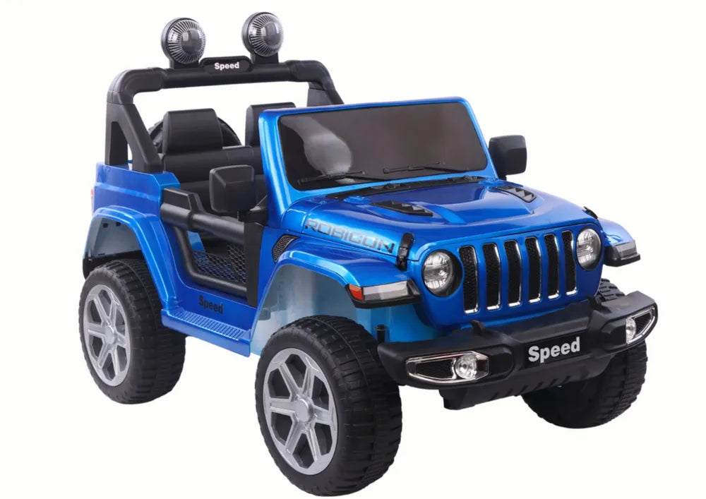 Vaikiškas elektromobilis Jeep Wrangler Rubicon, 12 V, 45 W, mėlynas