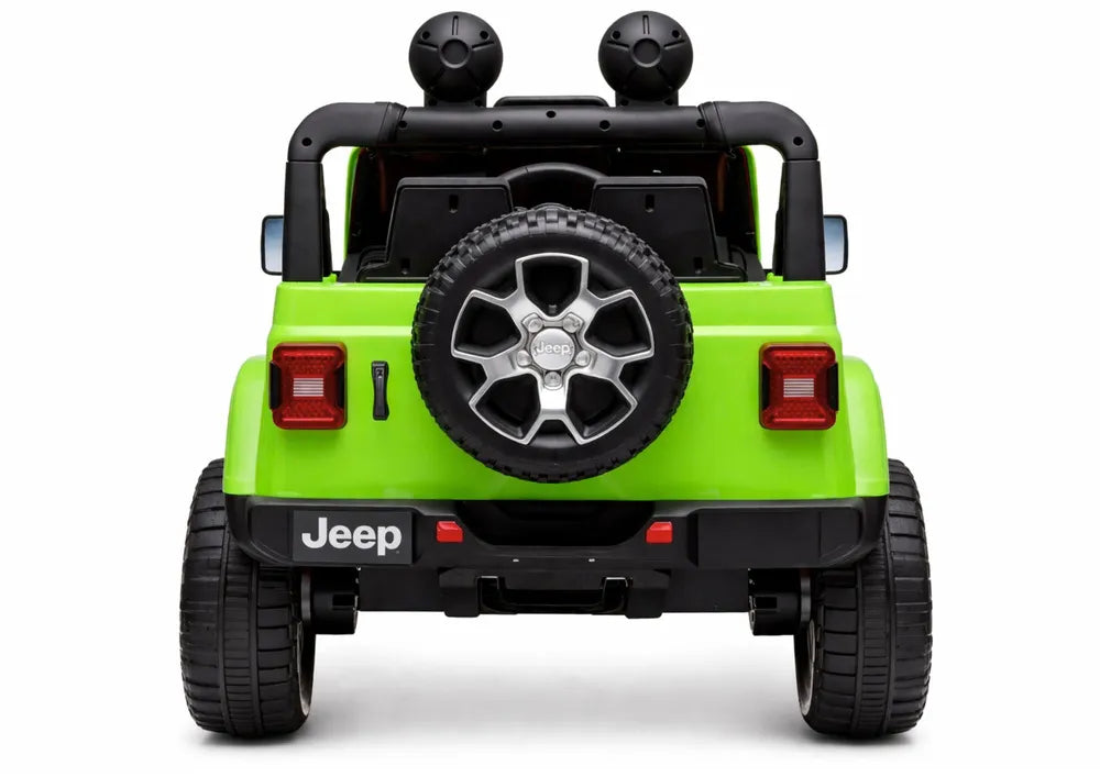 Vaikiškas elektromobilis Jeep Wrangler Rubicon, 12 V, su odine sėdyne, baltas