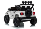 Vaikiškas elektromobilis Jeep Wrangler Rubicon, 24 V, su nuotolinio valdymo pultu, baltas