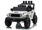 Vaikiškas elektromobilis Jeep Wrangler Rubicon, 24 V, su nuotolinio valdymo pultu, baltas