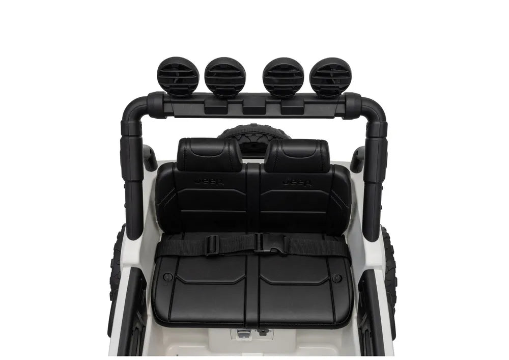 Vaikiškas elektromobilis Jeep Wrangler Rubicon, 24 V, su nuotolinio valdymo pultu, baltas
