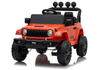 Vaikiškas elektromobilis Jeep Wrangler Rubicon, 24 V, su nuotolinio valdymo pultu, oranžinis